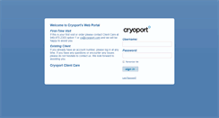 Desktop Screenshot of cryoportal.com