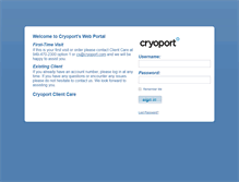 Tablet Screenshot of cryoportal.com